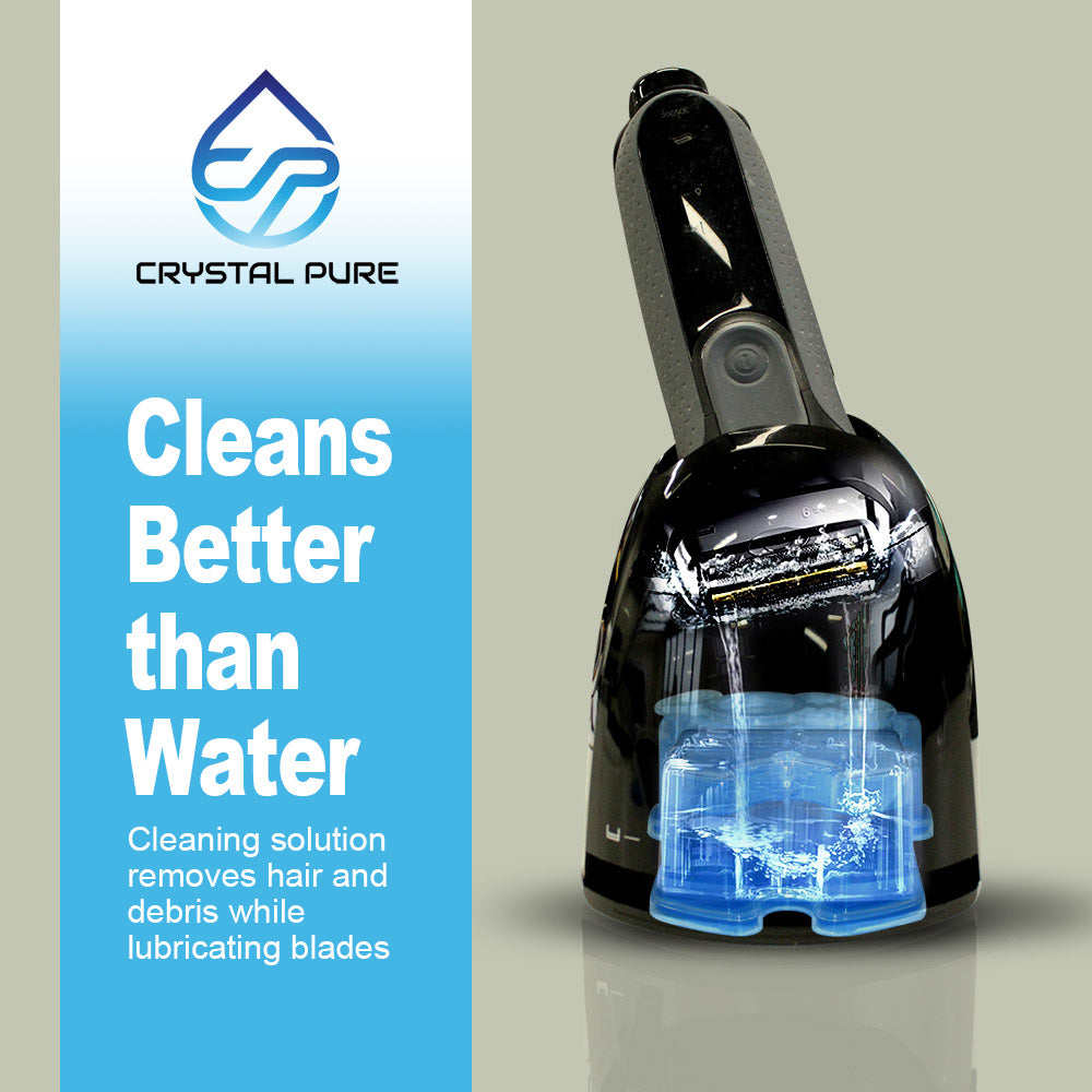 Crystal Pure Cartridge Refills for Braun Clean & Renew Compatible with All SmartCare Cleaning Centers Shavers 1-Pack