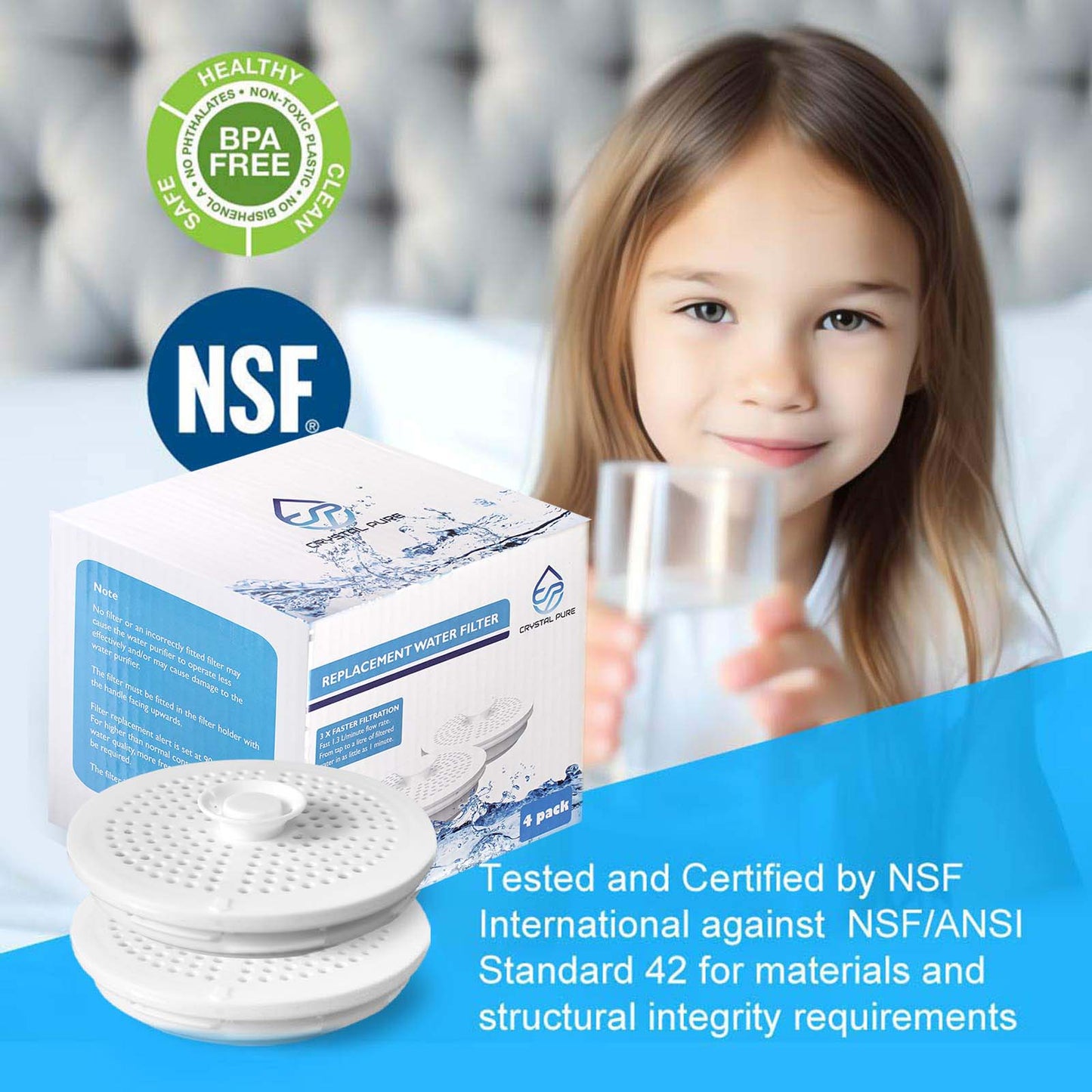 Water Filter for Breville Activ360 LWA063WHT AquaStation LWA100 LWA200 LWA300 LWA600 BWJ100 Jug Replacement Cartridge