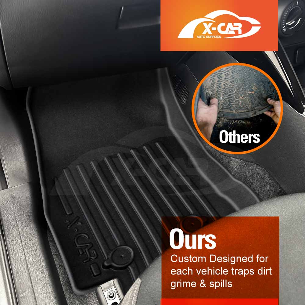 3D Floor Mats Boot Liner for Mazda 2 Hatch 2014-2025 DJ Series All Weather Heavy Duty Cargo Car Trunk Luggage Tray