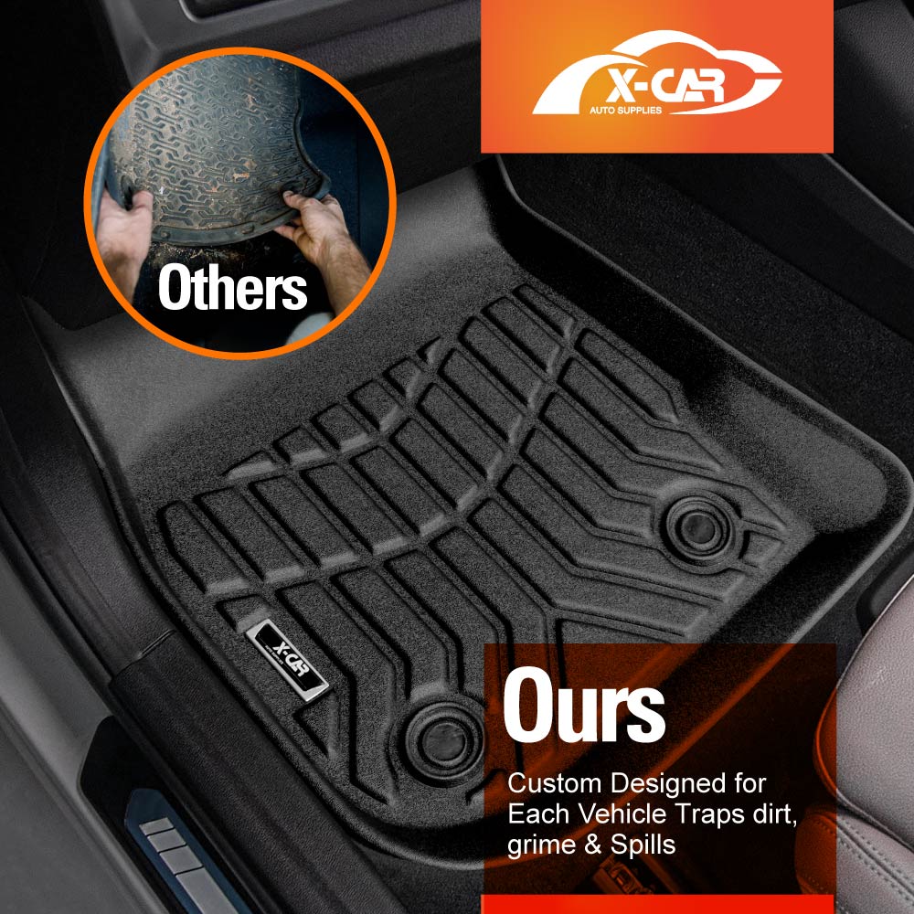 Floor Mat Boot Liner Back Seat Protector Combo for BMW BMW X3 M G01 F97 2017-2024 Heavy Duty Car Kick Mats Cover