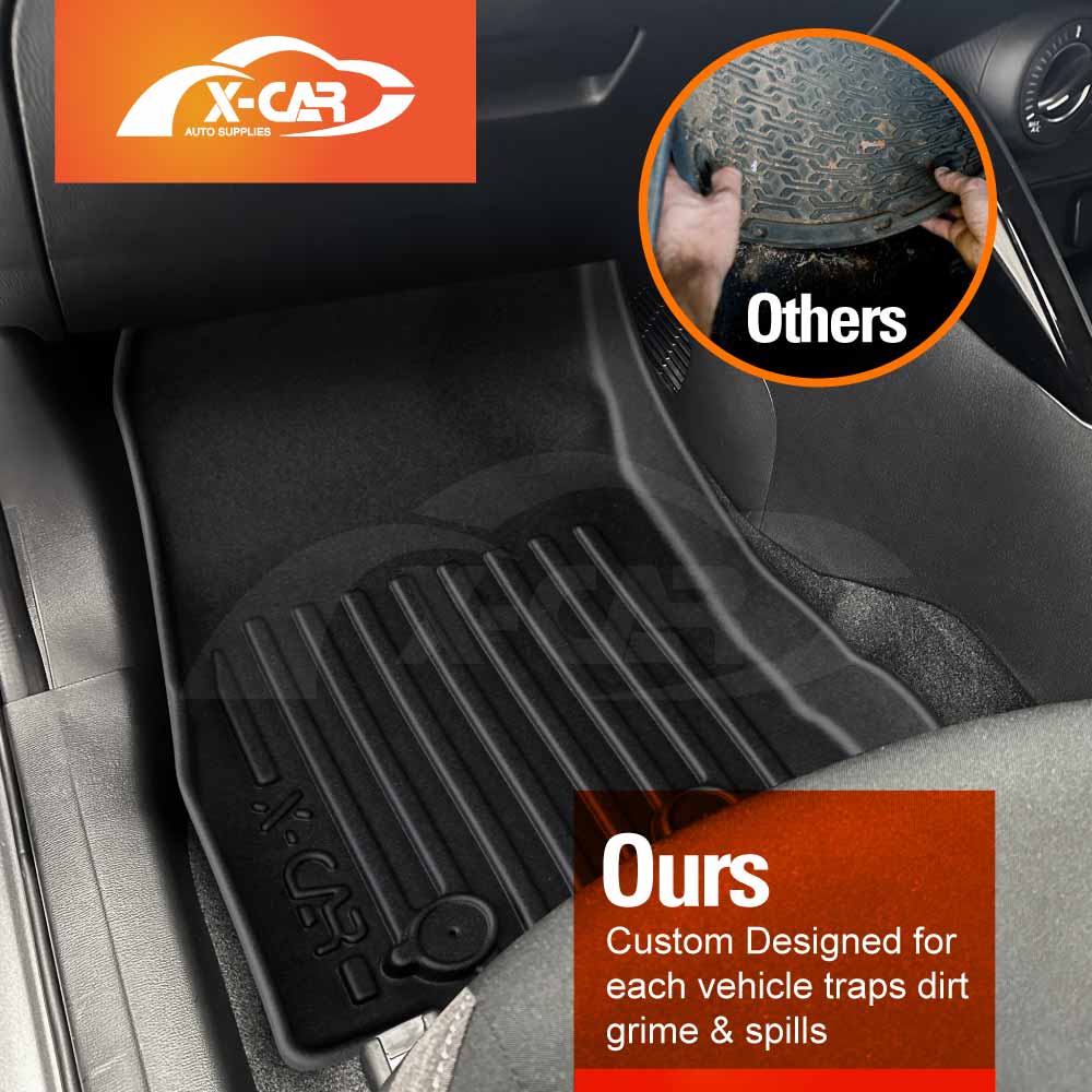 3D Floor Mats Boot Liner for Mazda 2 Sedan 2014-Onwards DL Series All Weather Heavy Duty Cargo Car Trunk Luggage Tray