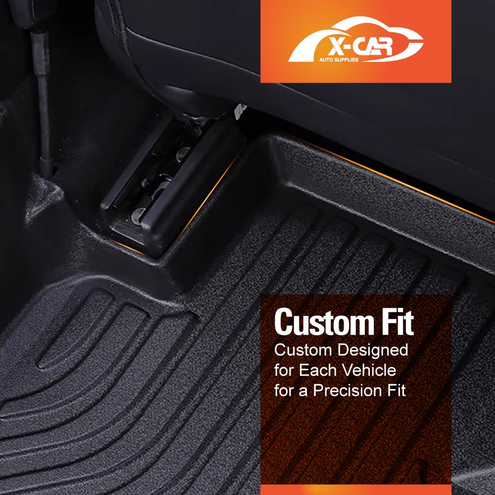 3D Customized Heavy Duty All Weather Car Mats Floor Liner Full Set Carpet for Mitsubishi All-New Triton Double Cab 2024-2025