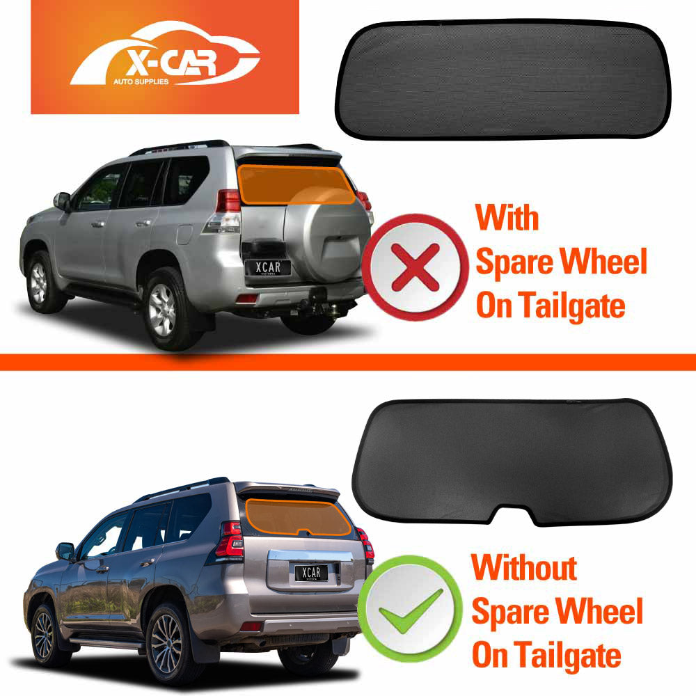 Window Sun Shades for Toyota Prado 150 Series Non-Spare Wheel On Tailgate 2009-2024 Car Custom Rear Windscreen Shade Blind Mesh