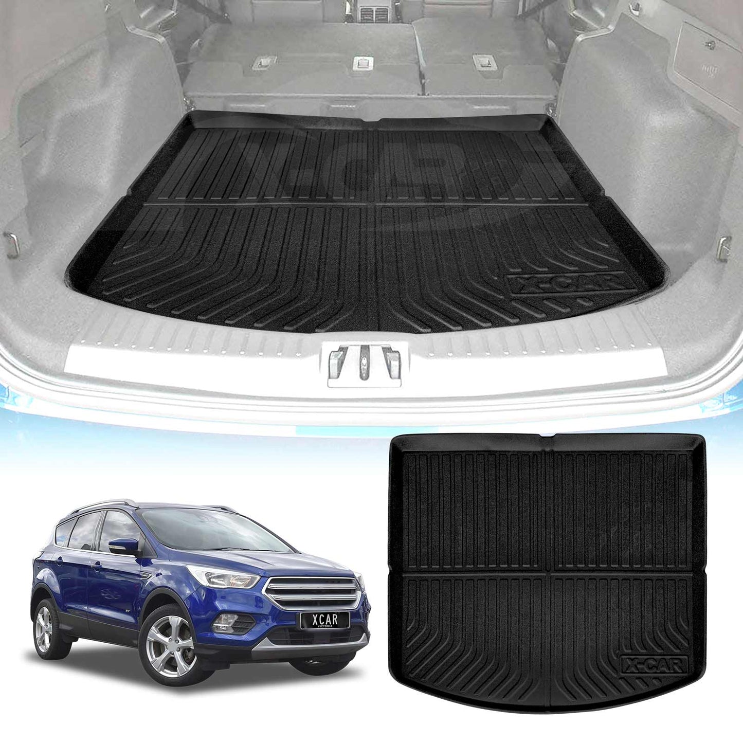 Heavy Duty Cargo Rubber Waterproof Trunk Mat Boot Liner Luggage Tray Fits Ford Kuga 2012-2016 and Ford Escape 2016-2021
