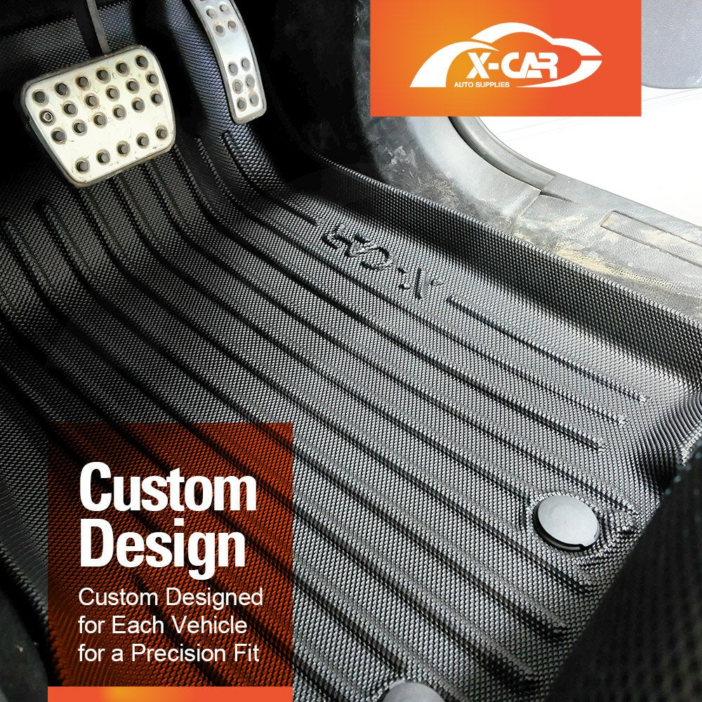 3D Floor Mats for Ford Falcon Ute FG 2008-2016 All-Weather Heavy Duty Customized Car Carpet Liners Full Set