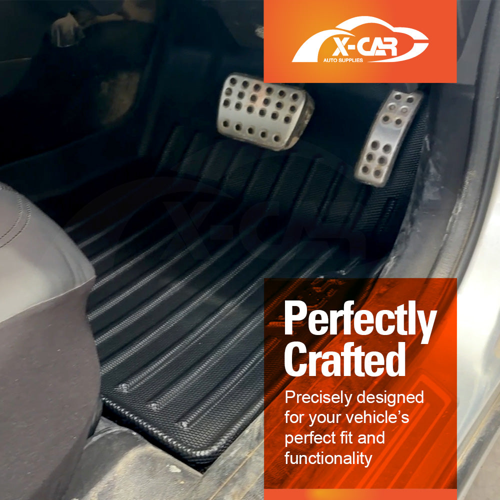3D Floor Mats for Ford Falcon Ute FG 2008-2016 All-Weather Heavy Duty Customized Car Carpet Liners Full Set