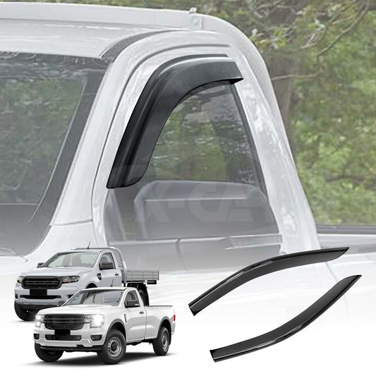 Weathershields for Ford Next-Gen Ranger Single Cab 2022-Onwards Car Weather Shields Wind Deflectors Window Sun Visor 2-Piece Set