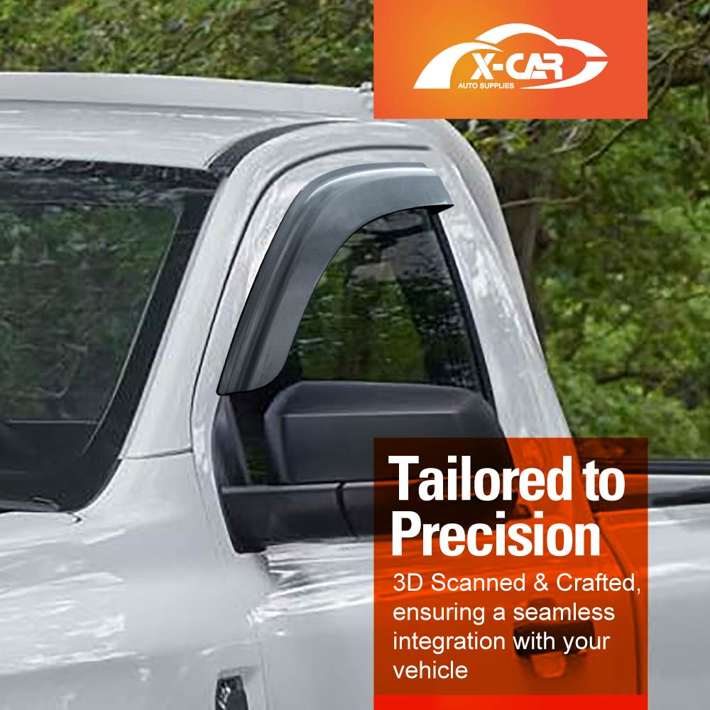 Weathershields for Ford Next-Gen Ranger Single Cab 2022-Onwards Car Weather Shields Wind Deflectors Window Sun Visor 2-Piece Set