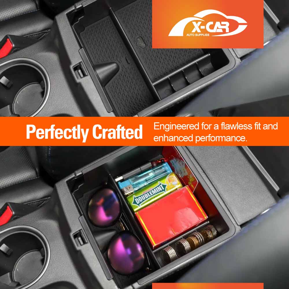 Centre Console Organizer Tray for Ford Ranger Dual Cab 2011-2022 Armrest Storage Box Cup Holder Car Interior Accessories