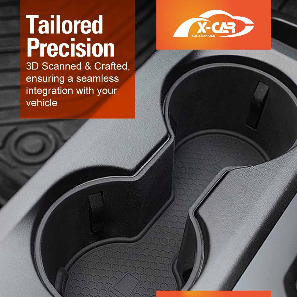 Cup Holder Insert for Ford Ranger Dual Cab 2011-2022 Centre Console Rubber Interior Accessories