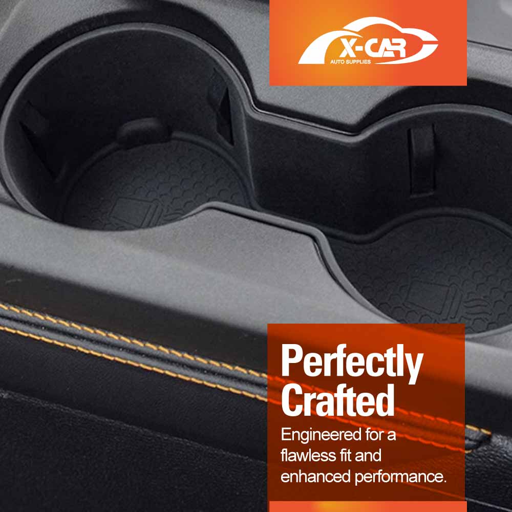 Cup Holder Insert for Ford Ranger Dual Cab 2011-2022 Centre Console Rubber Interior Accessories