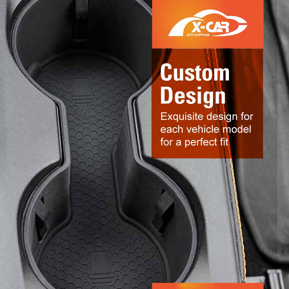 Cup Holder Insert for Ford Ranger Dual Cab 2011-2022 Centre Console Rubber Interior Accessories