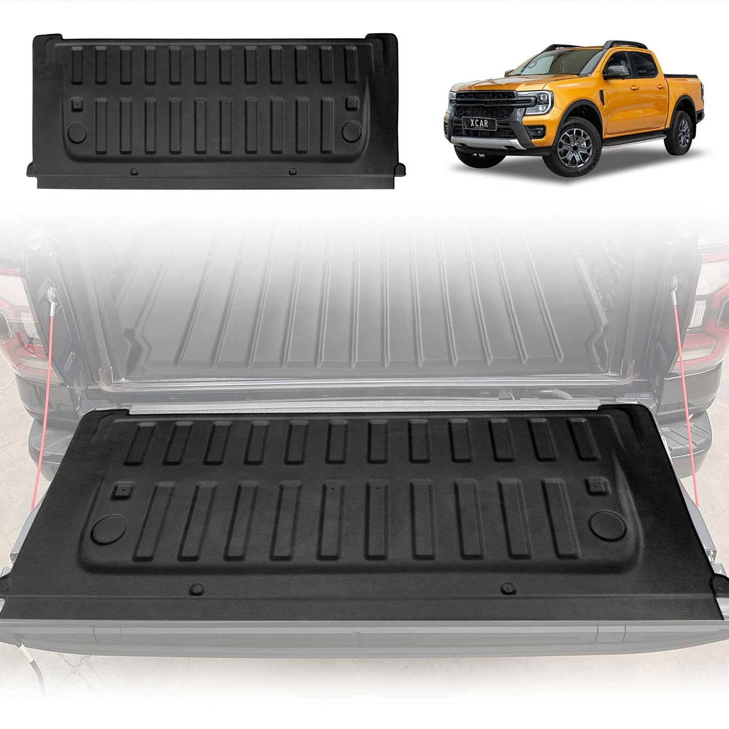 Tailgate Liner for Ford Next-Gen Ranger Raptor RA 2022-2025 with Plastic Tub Heavy Duty All Weather Protection Mat