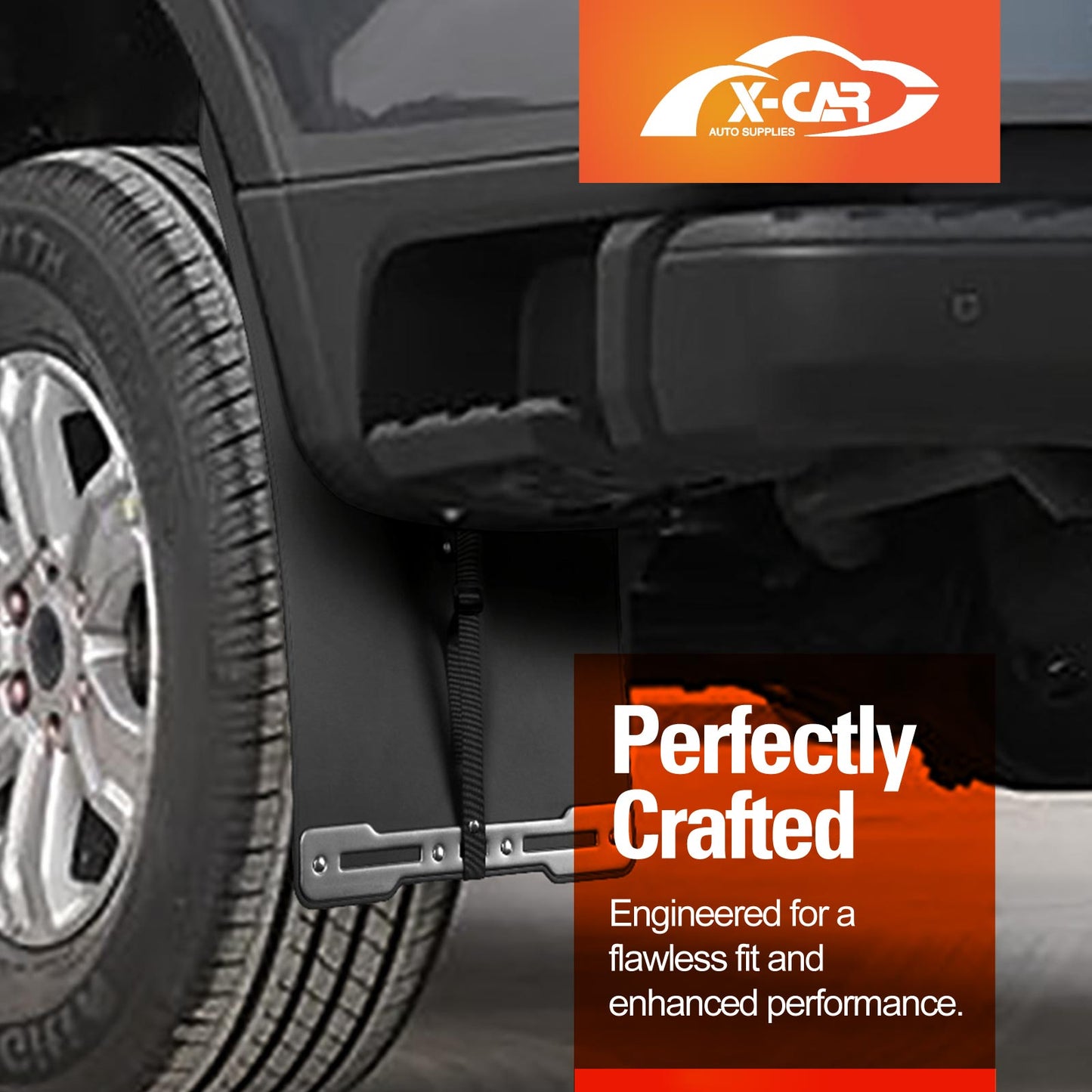 Mud Flaps Splash Guards with Metal Plate for Ford NEXT-GEN Ranger Dual Cab 2022-Onwards Heavy Duty Mudguard Fender Front and Rear
