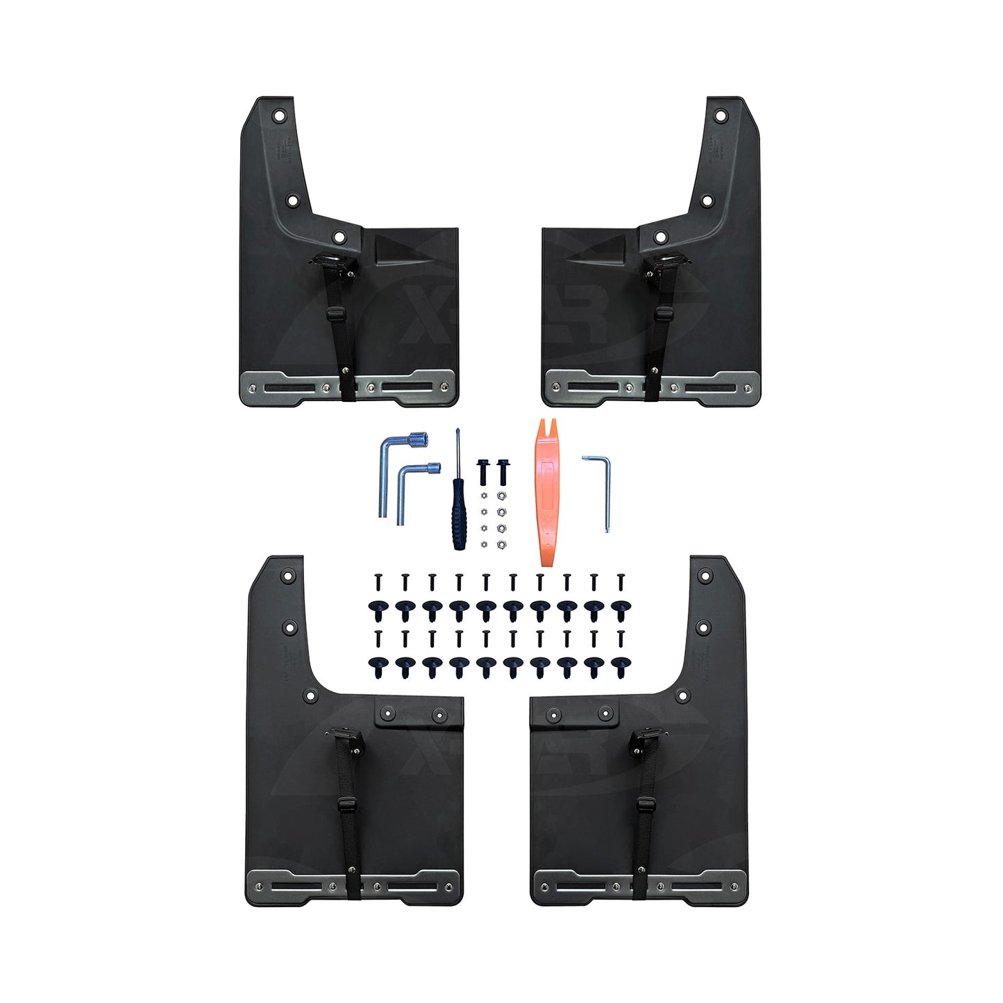Mud Flaps Splash Guards with Metal Plate for Ford NEXT-GEN Ranger Dual Cab 2022-Onwards Heavy Duty Mudguard Fender Front and Rear