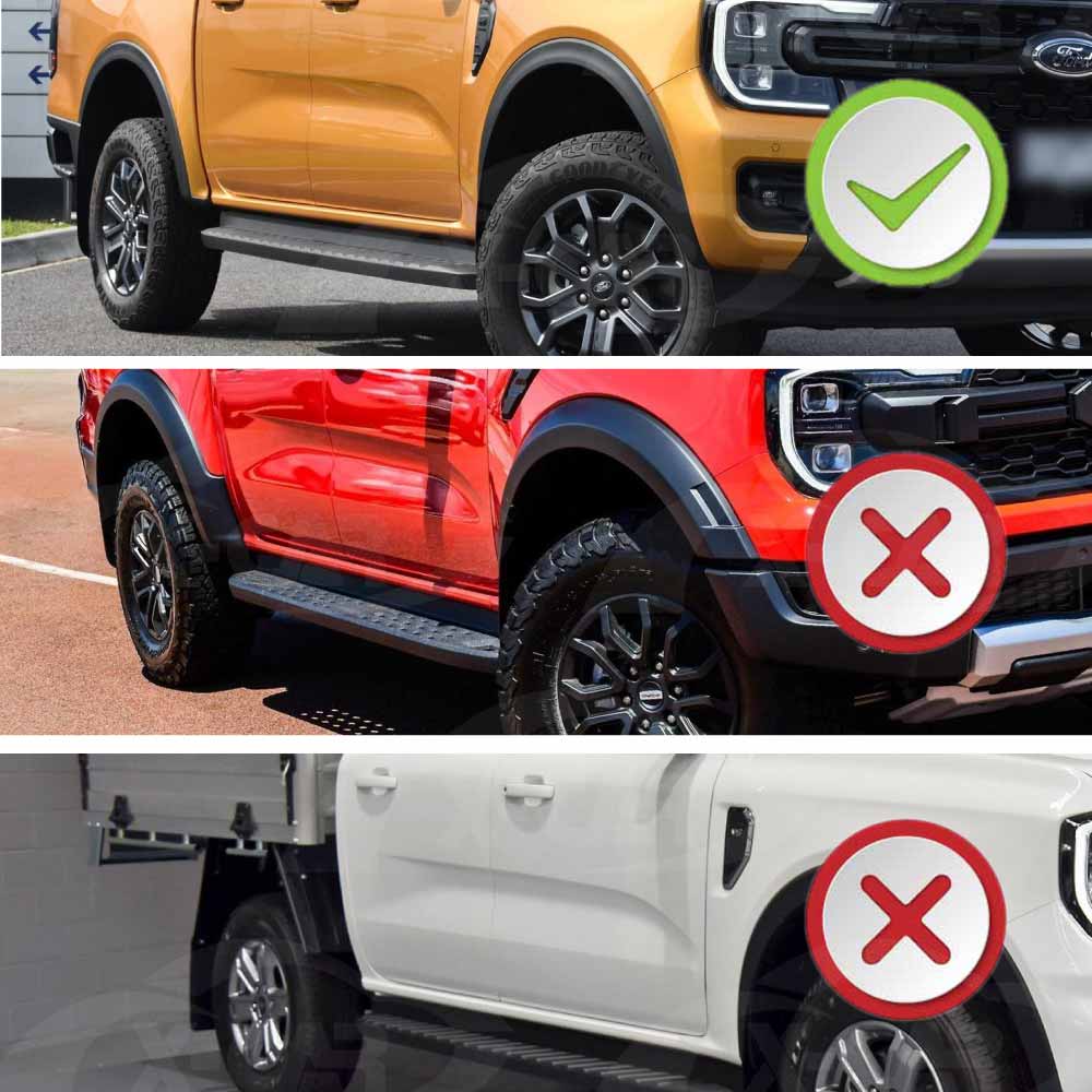 Mud Flaps Splash Guards for Ford NEXT-GEN Ranger Dual Cab 2022-Onwards Mudguard Fender Front and Rear Set of 4