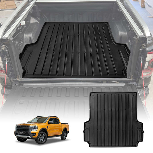 Tub Liner for Ford Next-Gen Ranger Raptor RA 2022-Onwards with Plastic Tub Heavy Duty All Weather Cargo Trunk Mat Luggage Tray