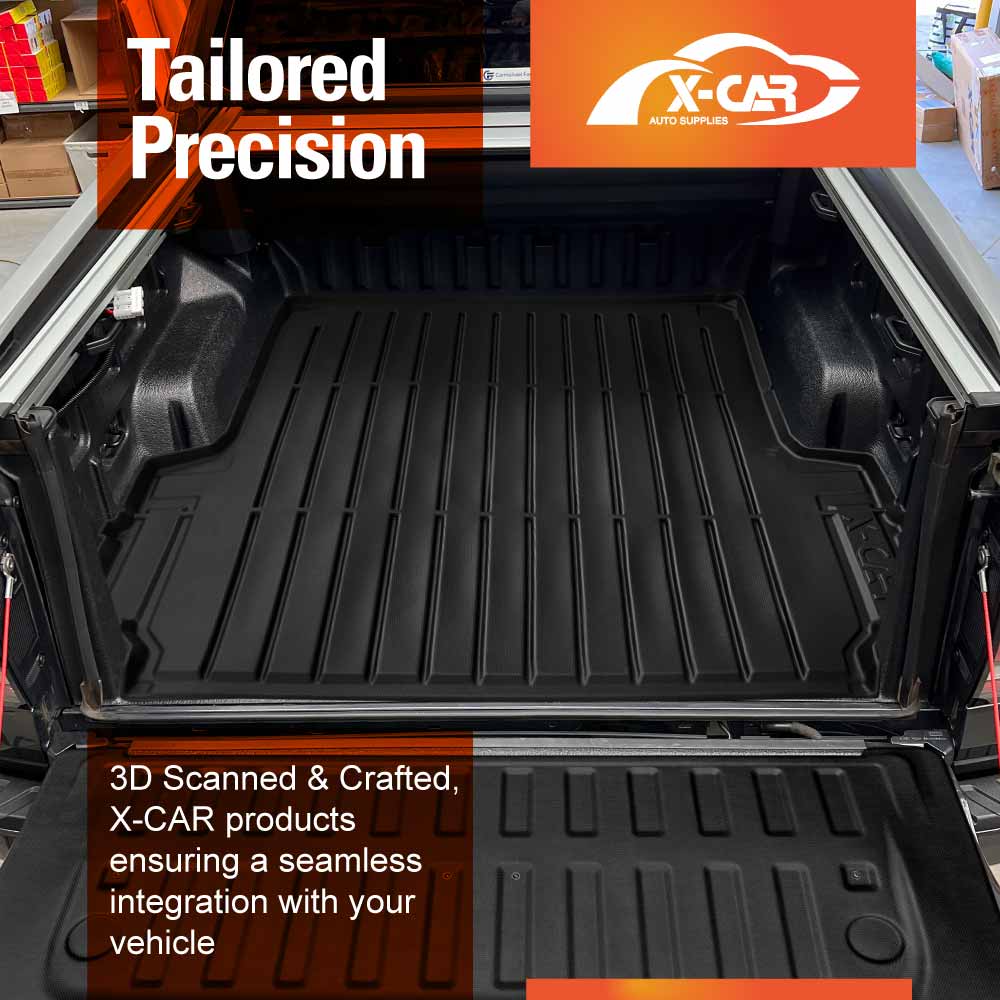 Tub Liner for Ford Next-Gen Ranger Raptor RA 2022-2025 with Plastic Tub Heavy Duty All Weather Cargo Trunk Mat Luggage Tray
