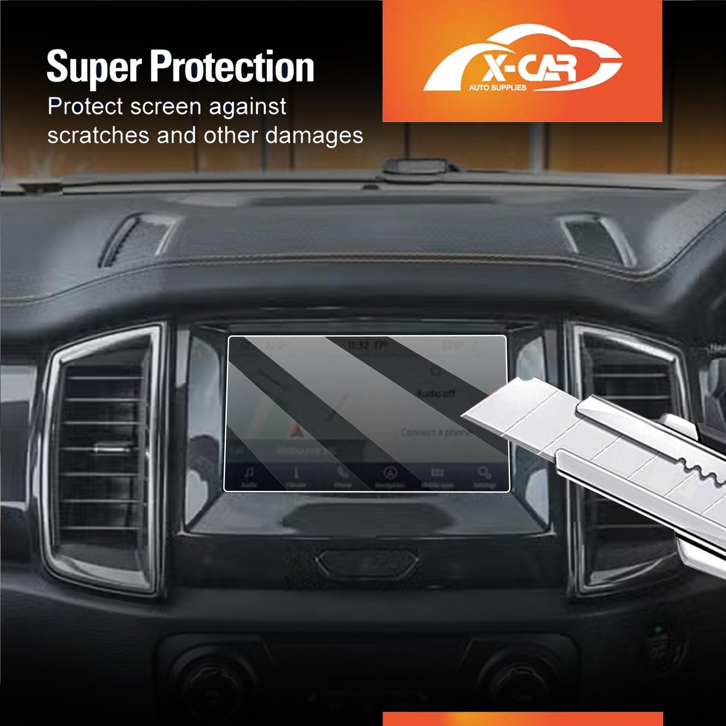 Tempered Glass Screen Protector for Ford Ranger PX PX2 PX3 2011-2022 Dual Cab Touchscreen Anti-Scratch Cover Accessories