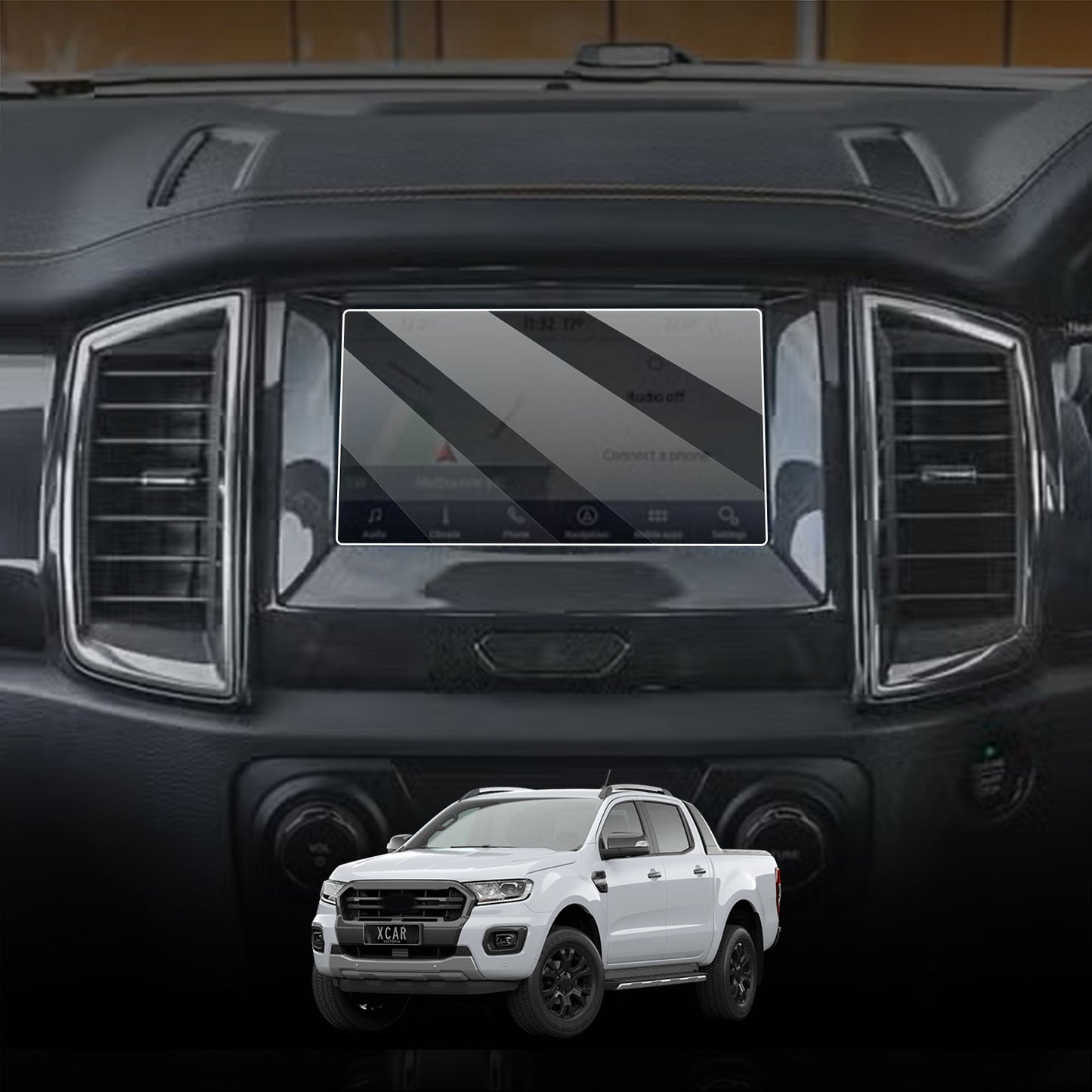 Tempered Glass Screen Protector for Ford Ranger PX PX2 PX3 2011-2022 Dual Cab Touchscreen Anti-Scratch Cover Accessories