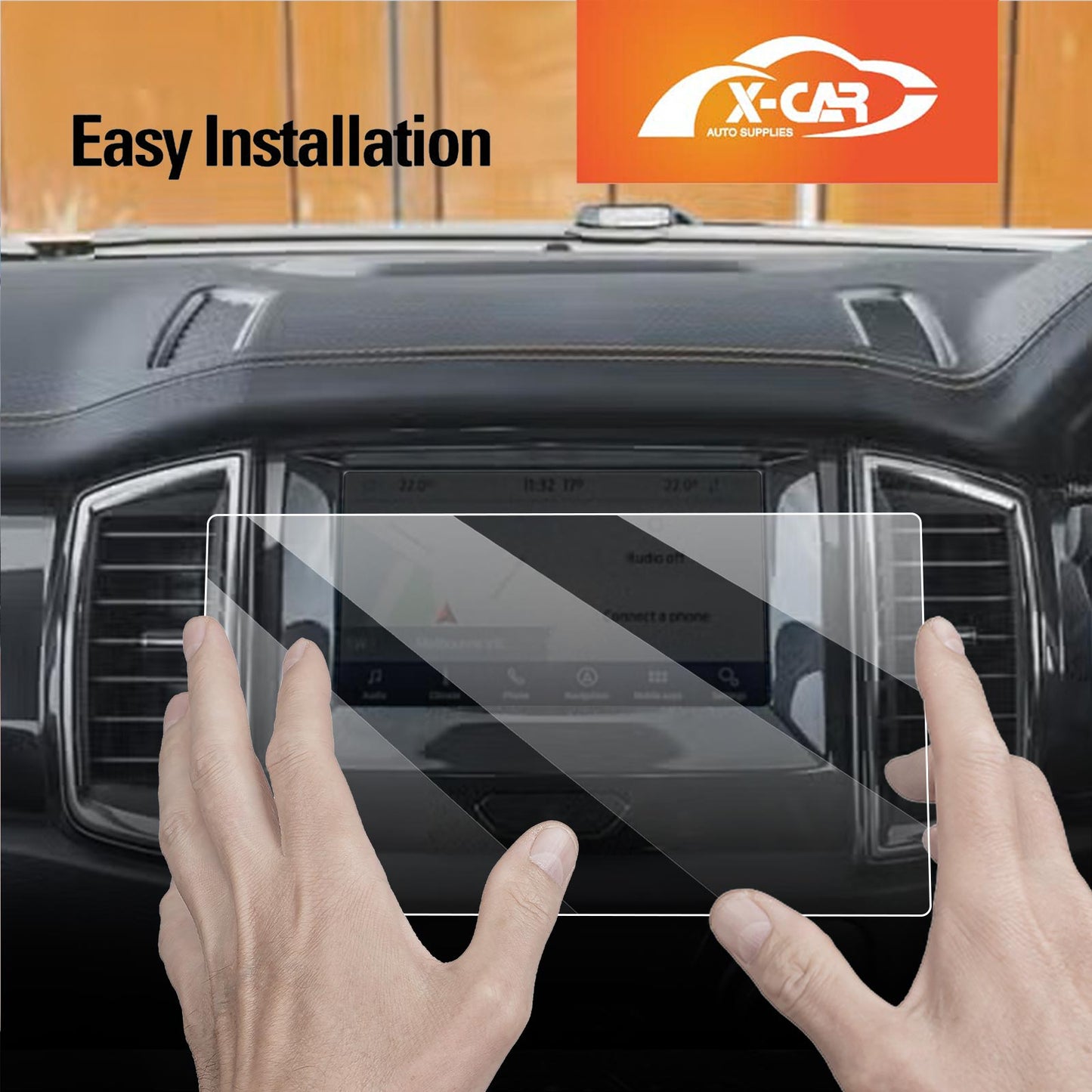 Tempered Glass Screen Protector for Ford Ranger PX PX2 PX3 2011-2022 Dual Cab Touchscreen Anti-Scratch Cover Accessories