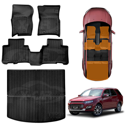 3D Floor Mats Boot Liner for Ford Territory 2004-2016 All Weather Heavy Duty Cargo Car Trunk Luggage Tray