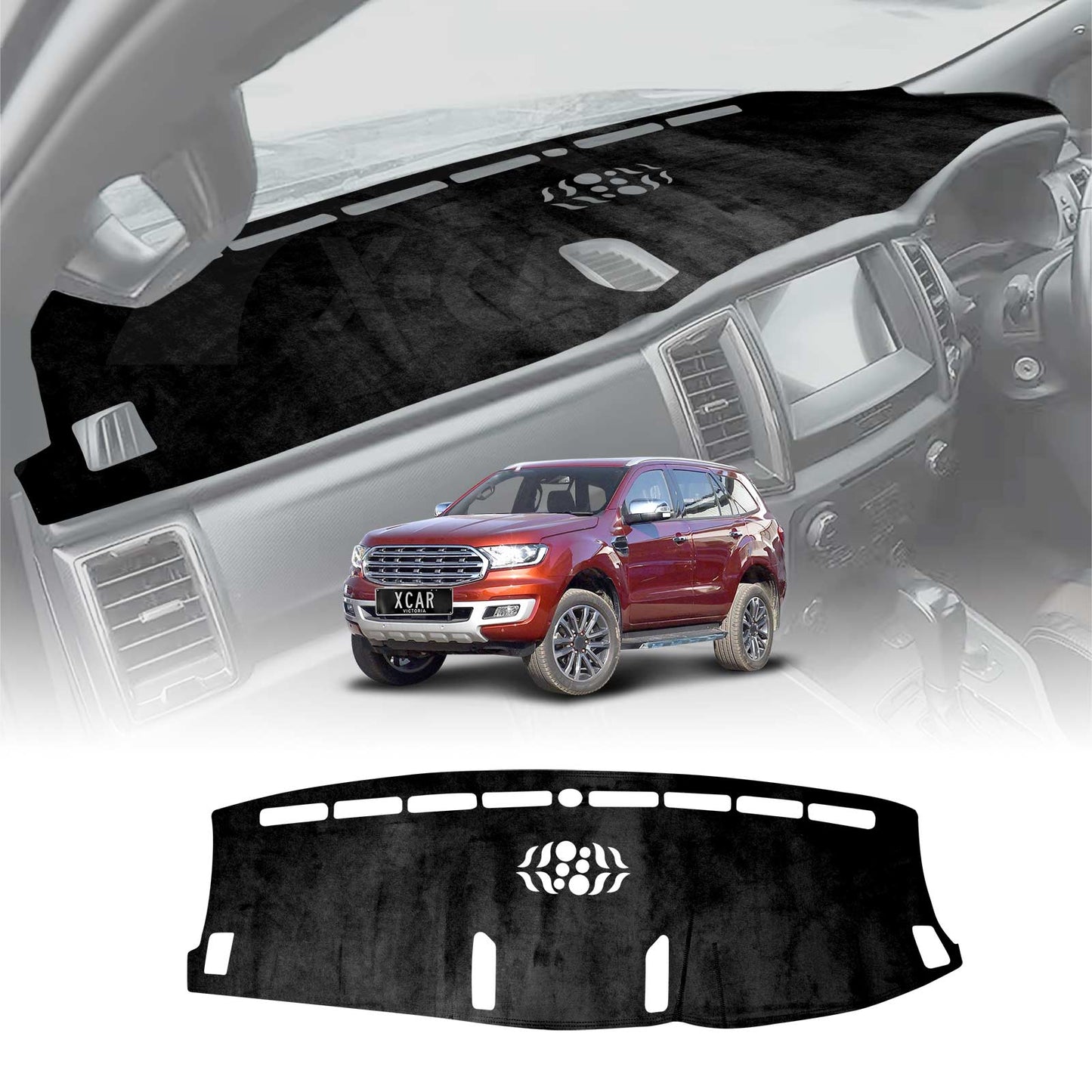 Dash Mat for Ford Everest 2015-2022 Non-Slip Microfiber Pad Cover Interior Accessories
