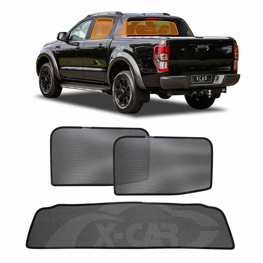 Window Sun Shades for Ford Ranger 2011-2022 Magnetic Car Custom Rear Windscreen Shade Sun Blind Mesh