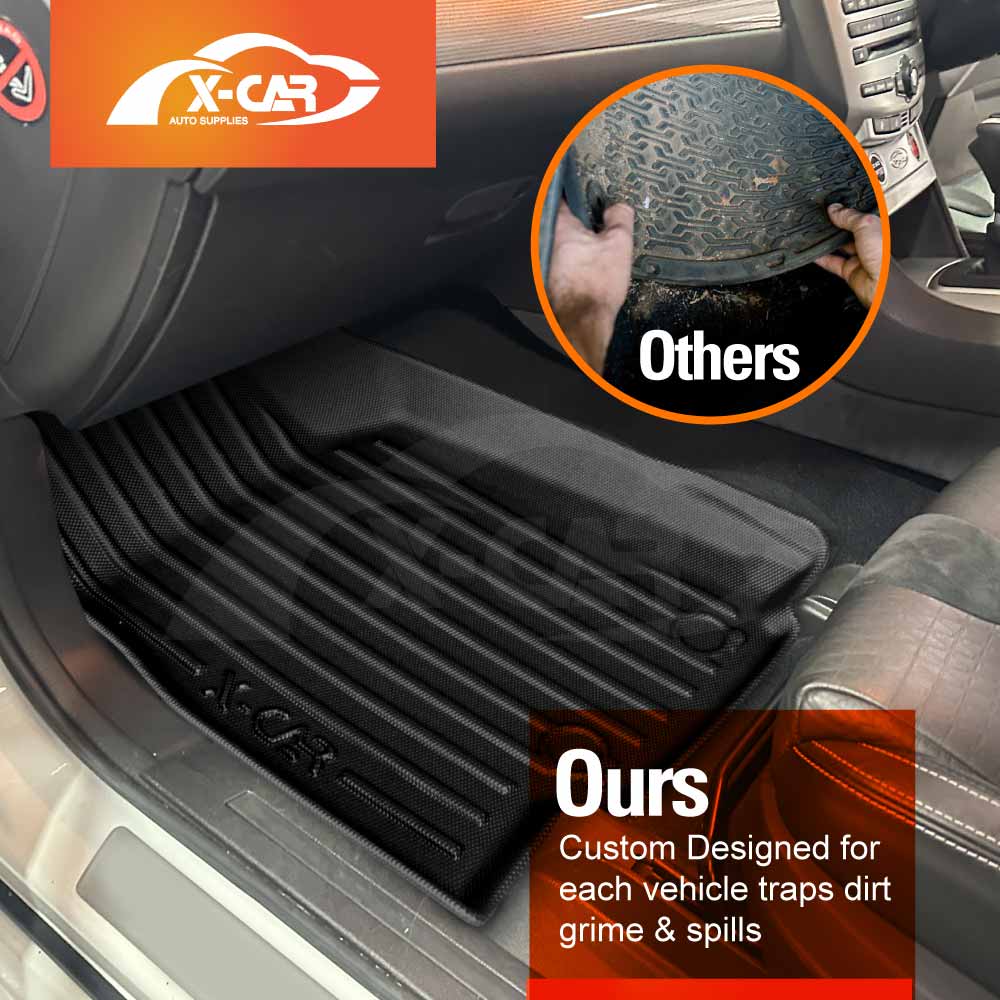 3D Floor Mats for Ford Falcon Ute FG 2008-2016 All-Weather Heavy Duty Customized Car Carpet Liners Full Set