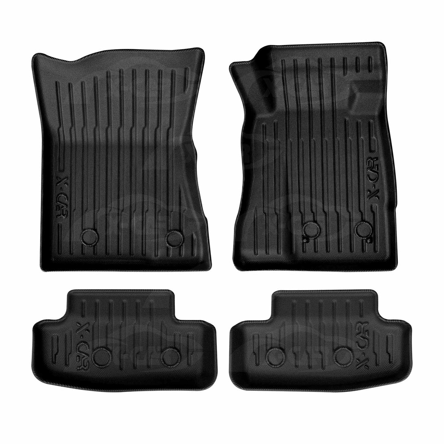 3D Floor Mats for Ford Mustang 2015-Onwards Heavy Duty All Weather Car Mats Carpet Liner Set