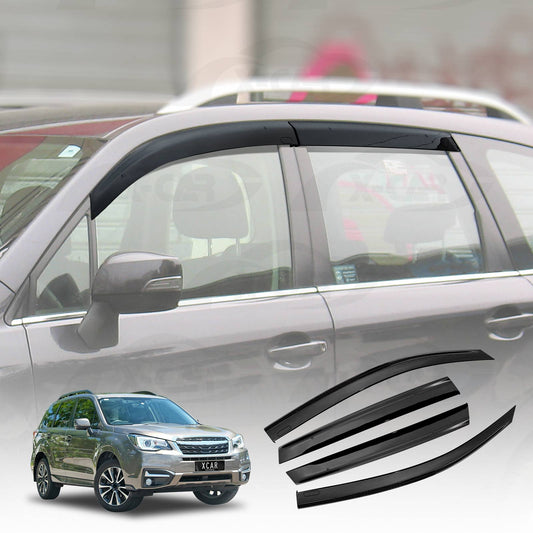 Premium Weathershields for Subaru Forester 2012-2018 Car Weather Shields Wind Deflectors Window Sun Visor 4-Piece Set