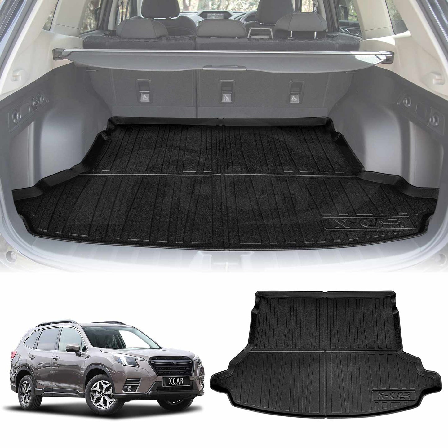 Boot Liner for Subaru Forester 5th Gen 2018-2025 Without Subwoofer All Weather Heavy Duty Cargo Trunk Cover Mat Luggage Tray Car Accessories