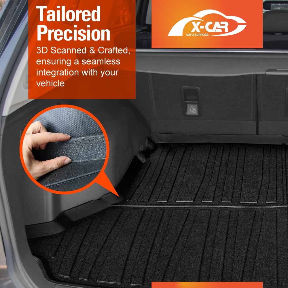 Boot Liner Back Seat Protector for Subaru Forester 5th Gen 2018-2025 Without Subwoofer All Weather Heavy Duty Cargo Car Trunk Kick Mats