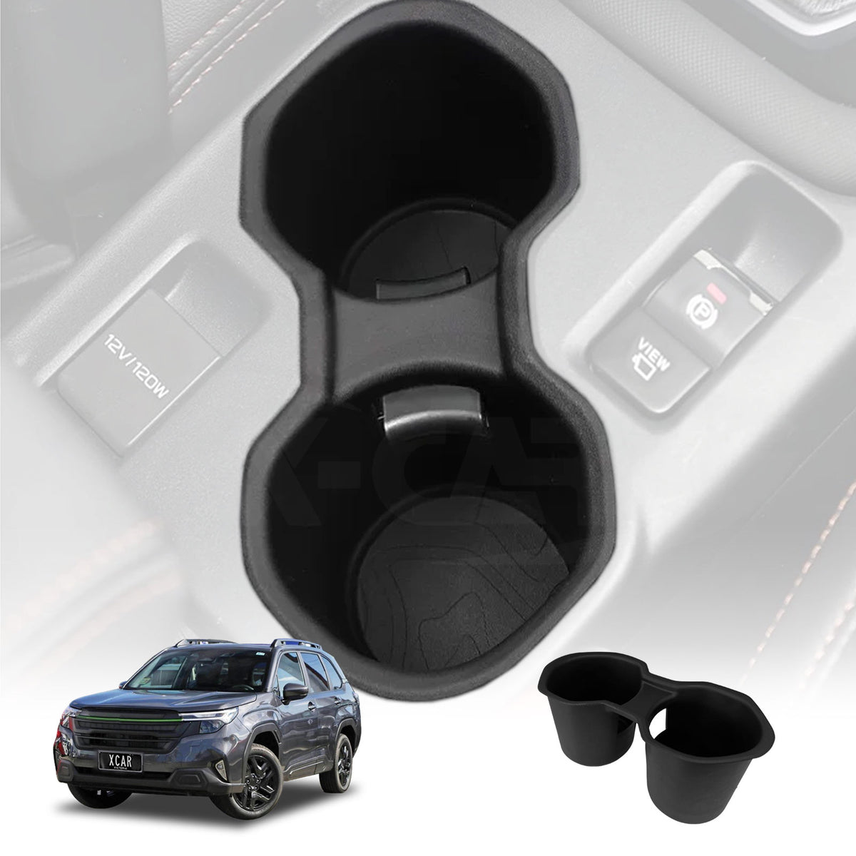 Cup Holder Insert for Subaru Forester 6th Gen 2025-Onwards Centre Console Rubber Interior Accessories
