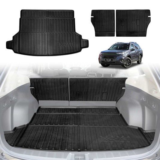 Boot Liner Back Seat Protector for Subaru Forester 6th Gen 2025-Onwards Without Subwoofer All Weather Heavy Duty Cargo Car Trunk Kick Mats