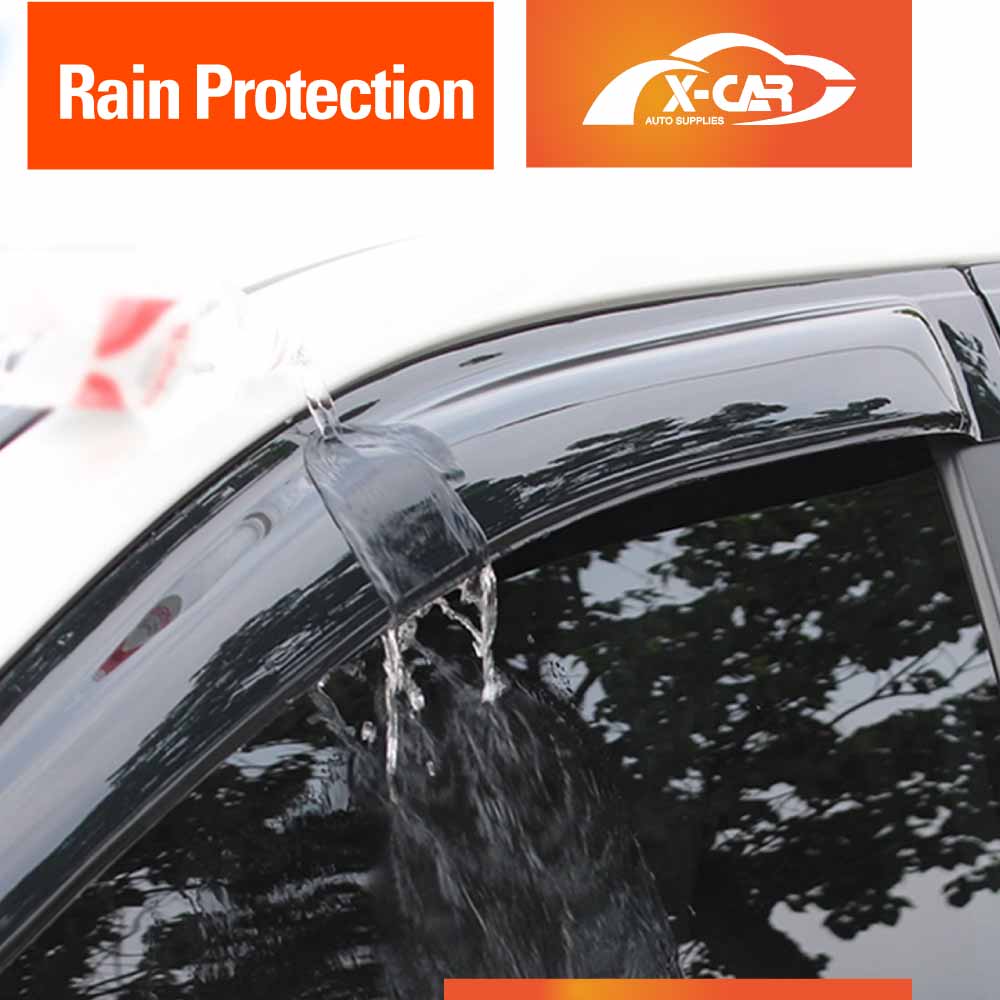 Weathershields for Ford Ranger Single Cab 2022-2025 Extended Coverage Window Visors Wind Deflectors 2-Piece Set
