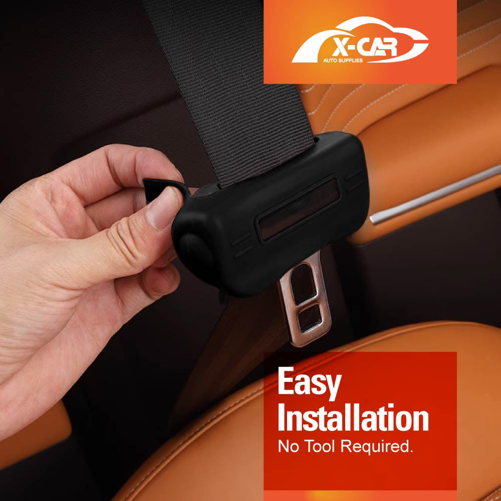 Seatbelt Buckle Silicone Protective Covers for Car Seat Belt Protector Universal Anti-Scratch Interior Accessories Large Size Set of 2