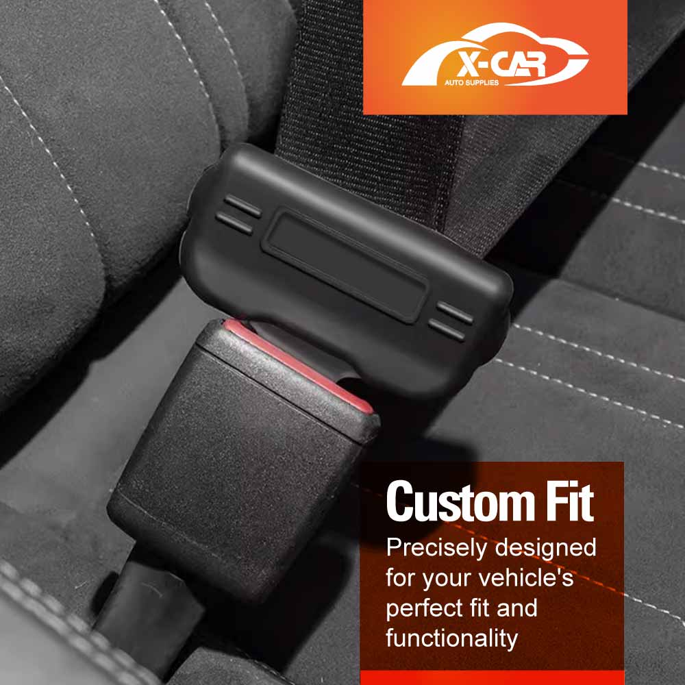 Seatbelt Buckle Silicone Protective Covers for Car Seat Belt Protector Universal Anti-Scratch Interior Accessories Large Size Set of 2