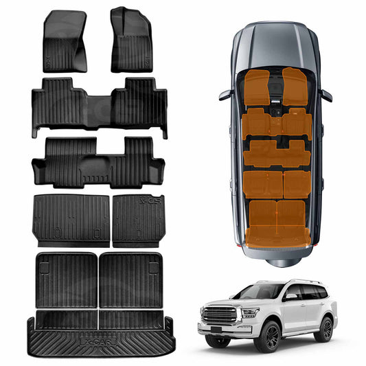Floor Mats Boot Liner Set for GWM Tank 500 Tank500 2024-2025 All Weather Heavy Duty Cargo Kick Mats Back Seat Protector Cover