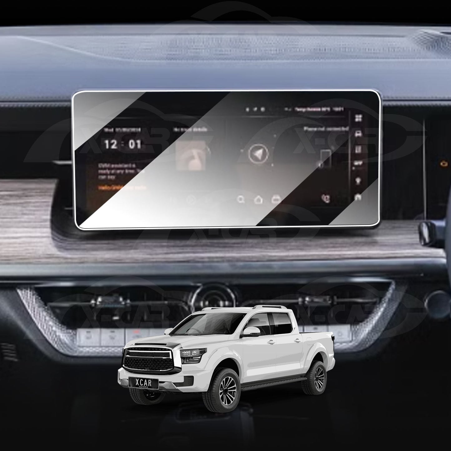 Tempered Glass Screen Protector for GWM Cannon Alpha 2024-Onwards 12.3 inch Console Screen Anti-Scratch Cover Accessories