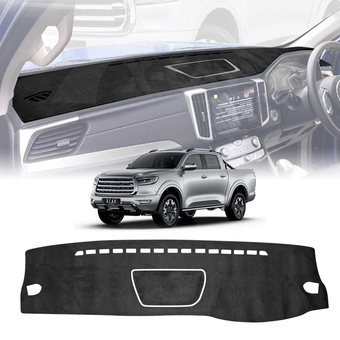 Dash Mat for GWM Cannon/Cannon-L/Cannon CC/Cannon-L CC 2021-2024 Non-Slip Microfiber Pad Cover Interior Accessories