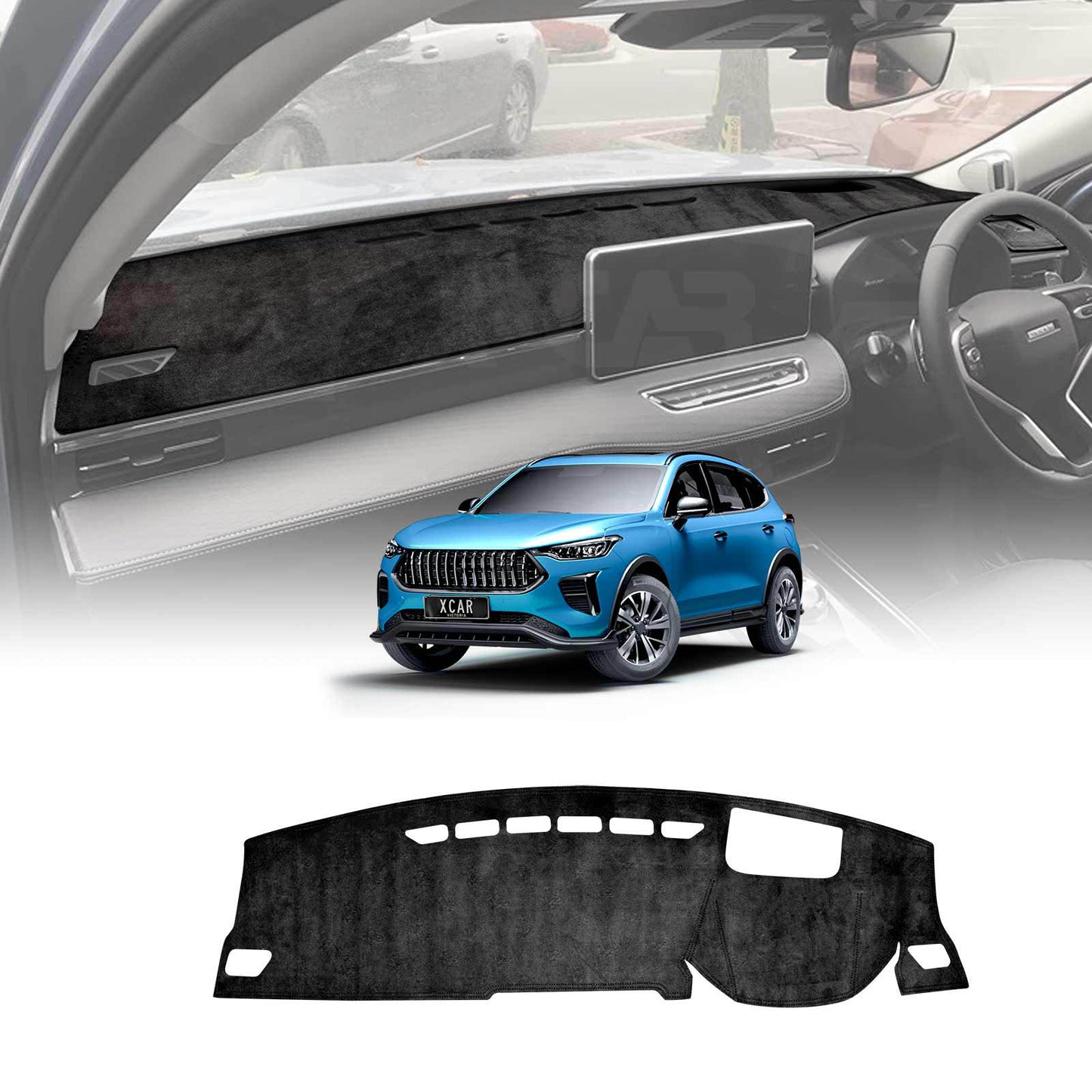 Dash Mat for GWM Haval Jolion With HUD 2024-Onwards Non-Slip Microfiber Pad Cover Interior Accessories