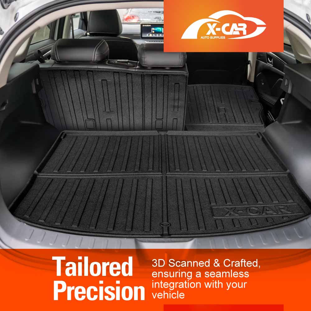 Floor Mats Boot Liner Set for GWM Haval Jolion 2024-Onwards All Weather Cargo Kick Mats Back Seat Protector Cover With Upper Boot Level