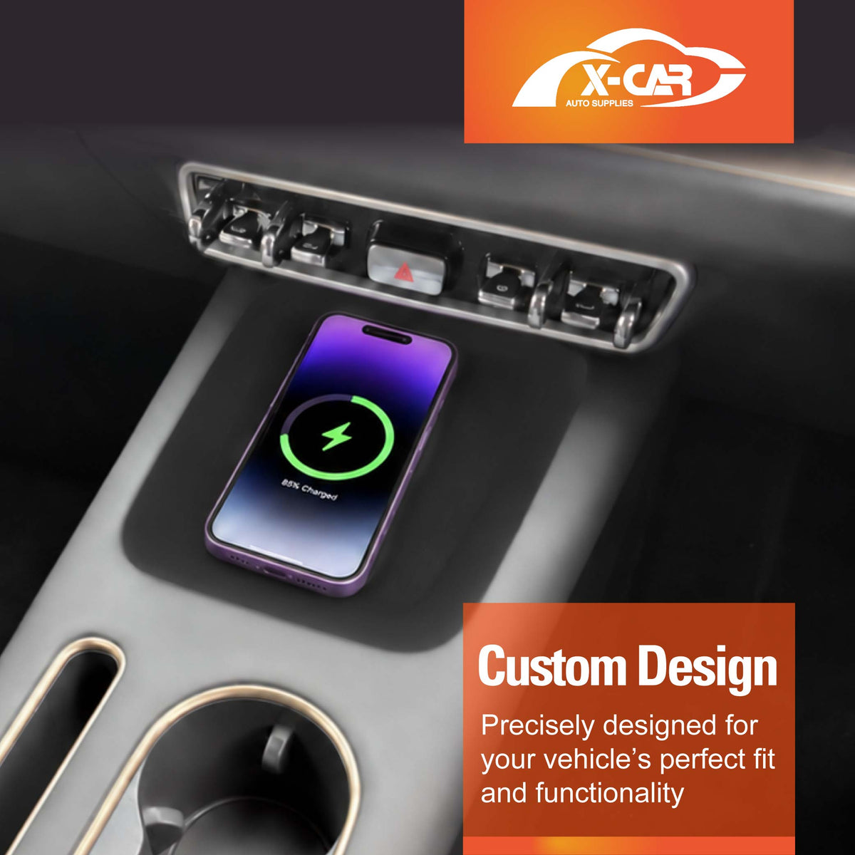 Centre Console Organiser Set for GWM Ora 5 2026-Onwards Armrest Tray Storage Box Cup Holder Wireless Charging Pad