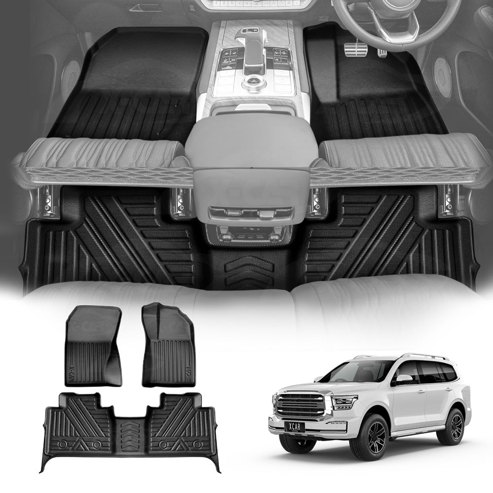 3D Floor Mats for GWM Tank 500 Tank500 PHEV 2024-Onwards Heavy Duty All Weather Waterproof Interior Protection Car Liner Set