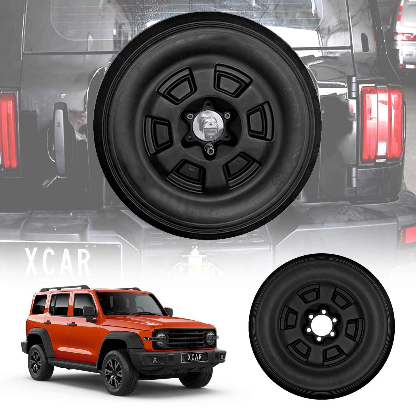 Fake Spare Tyre for GWM Tank 300 Tank300 2023-Onwards Off-Road Look Stylish Decorative Tire Exterior Accessories