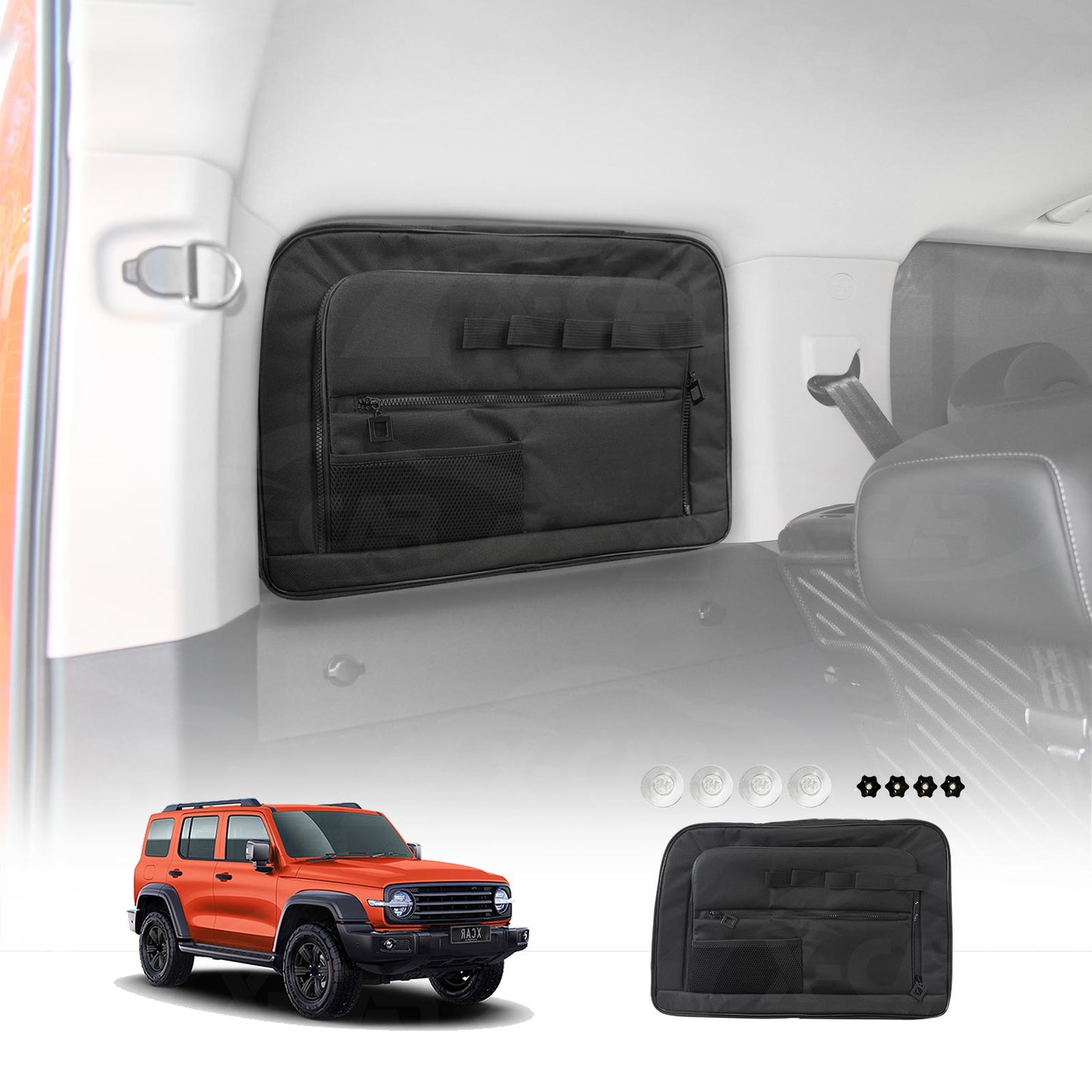 Left Side Port Window Storage Bag for GWM Tank 300 Tank300 2023-Onwards Car Trunk Boot Hanging Organizer Car Accessories