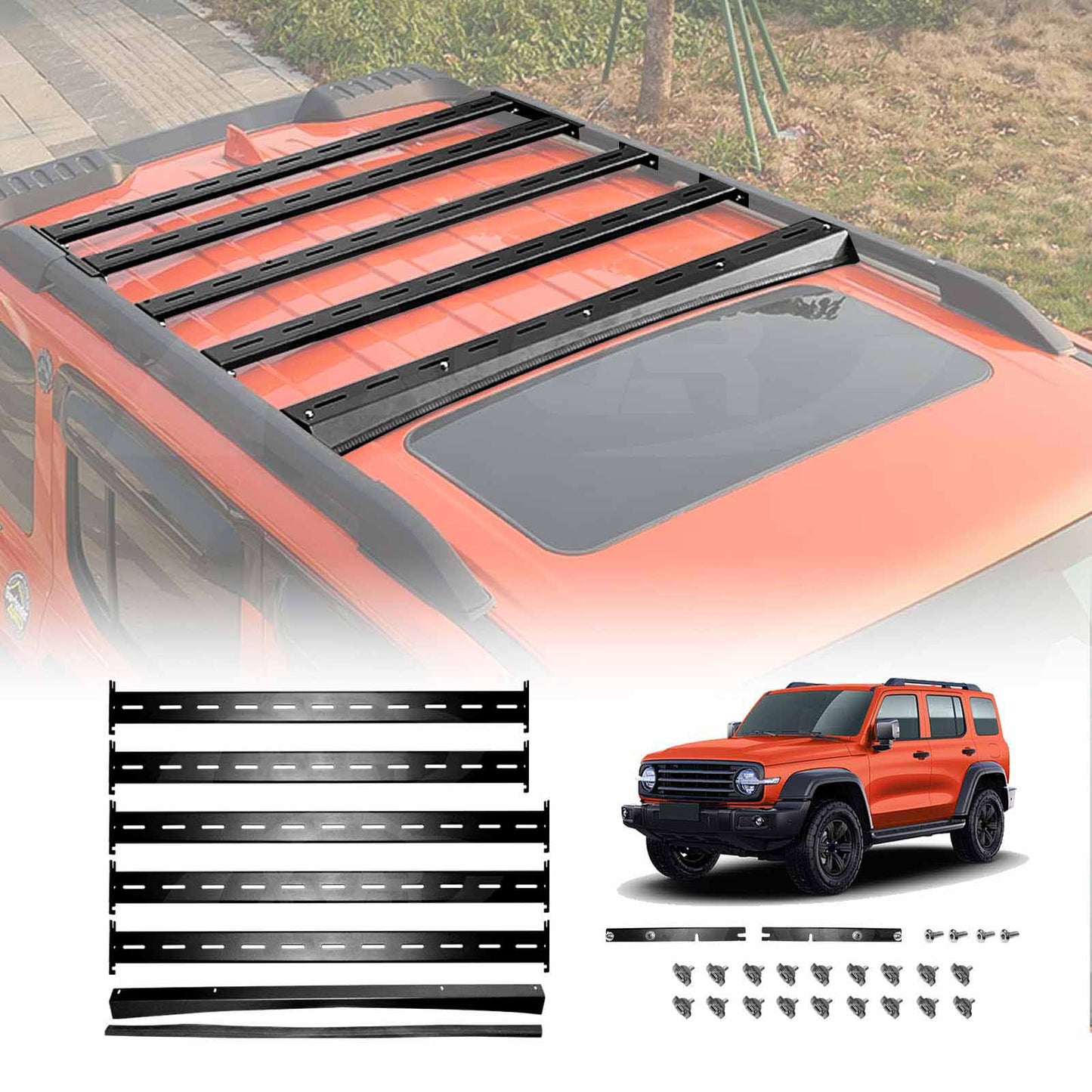 GWM Tank 300 2023-2025 Embedded Roof Rack Multi-Functional Expansion Platform Aluminum Alloy