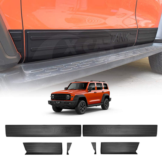Side Door Body Skirt Cladding Trims for GWM Tank 300 Tank300 2023-Onwards ABS Moulding Protector Panel Exterior 4WD Accessories