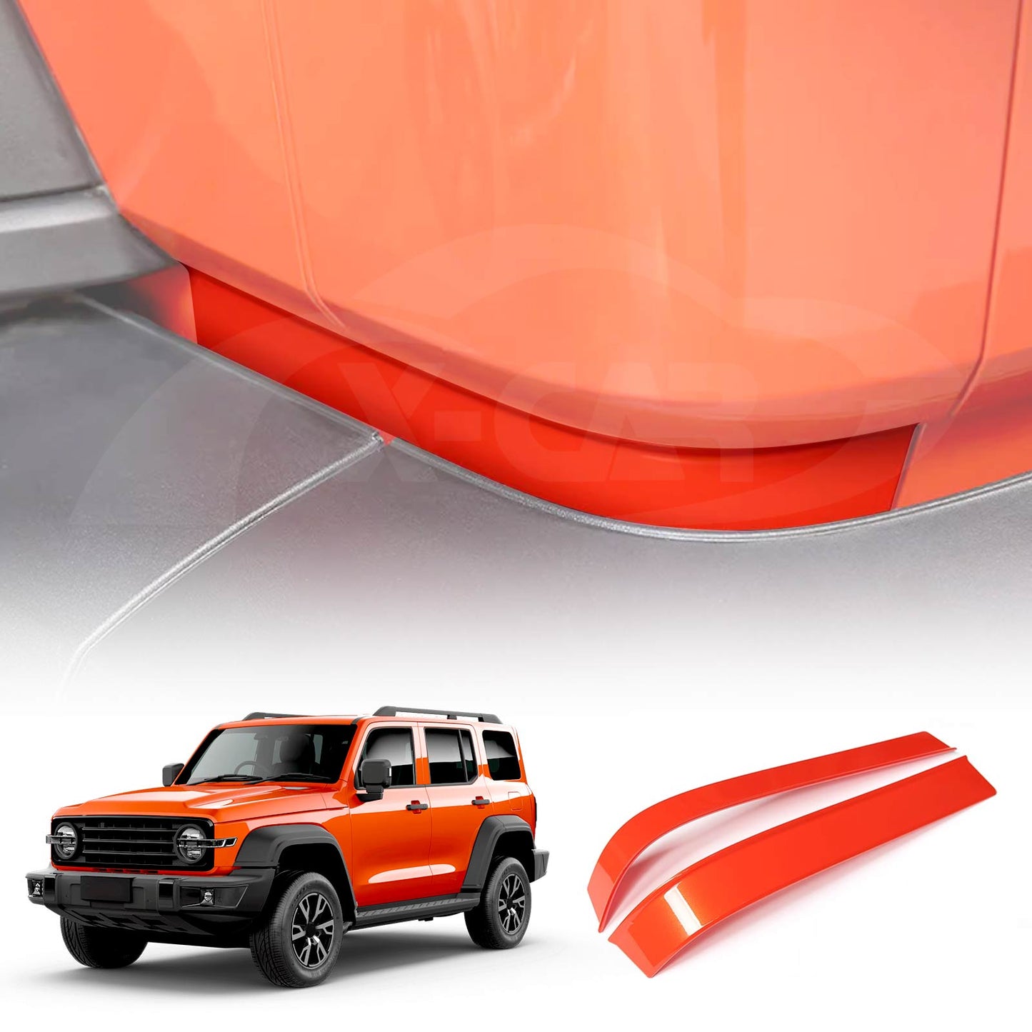 Orange Rear Bumper Corner Cover Trim for GWM Tank 300 Tank300 2023-2025 Modified Inner Decorative Panel